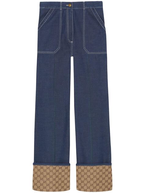 gucci blue monogram pants|gucci pants for women.